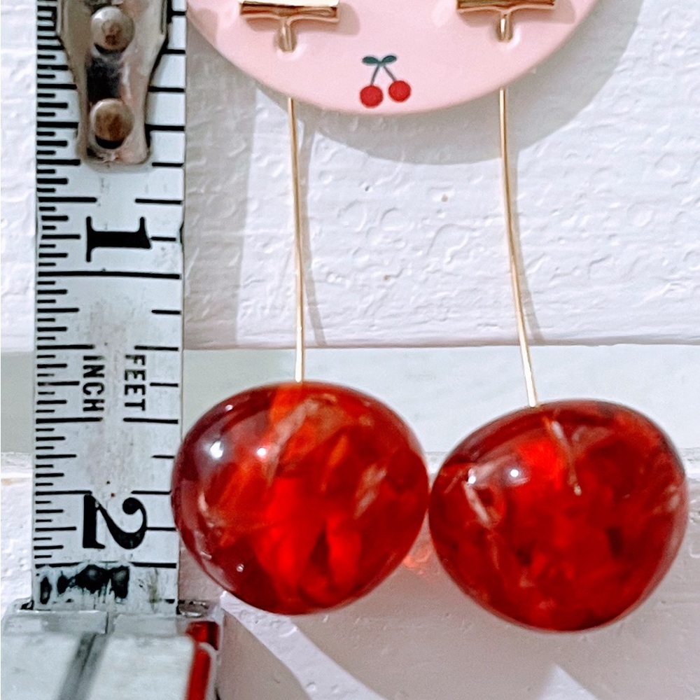 Fashionistas Red Cherry Dangle Earrings
